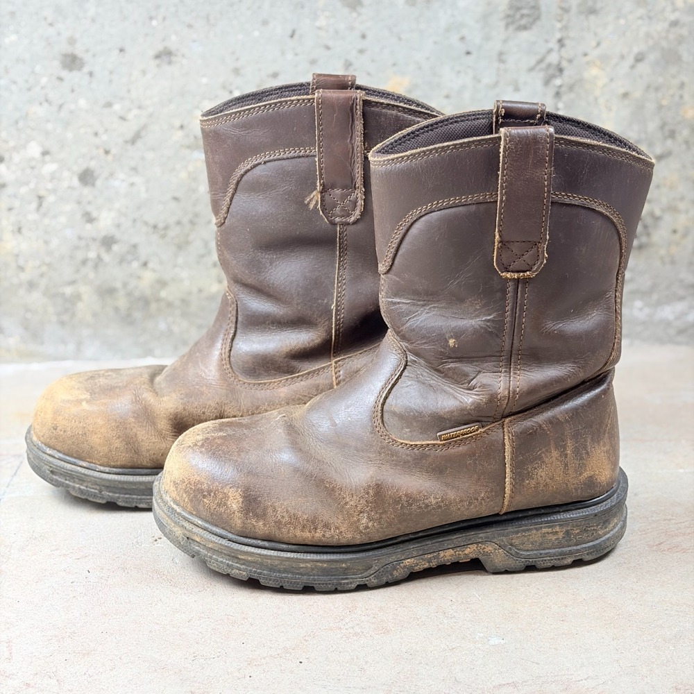 Herman Survivors Plower MNHS41AG006 Men Work Boot 7.5 Brown Steel Toe Waterproof